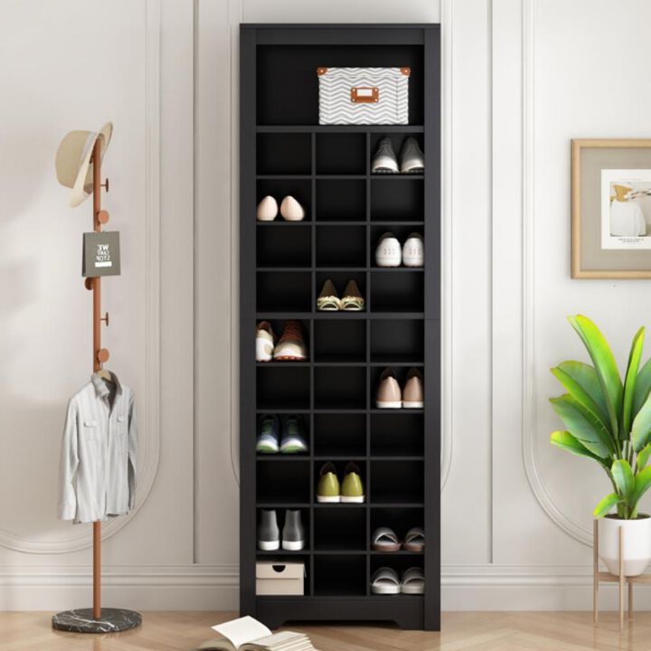Stylish Design 30-Shoe Cubby Console – Spacious and Elegant Shoe Storage Organizer