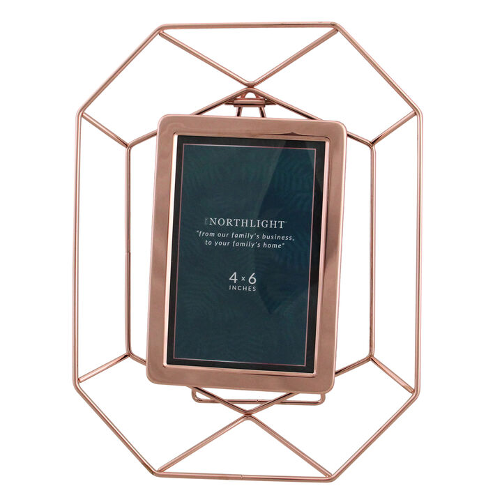 11" Contemporary Hexagonal 4" x 6" Photo Picture Frame