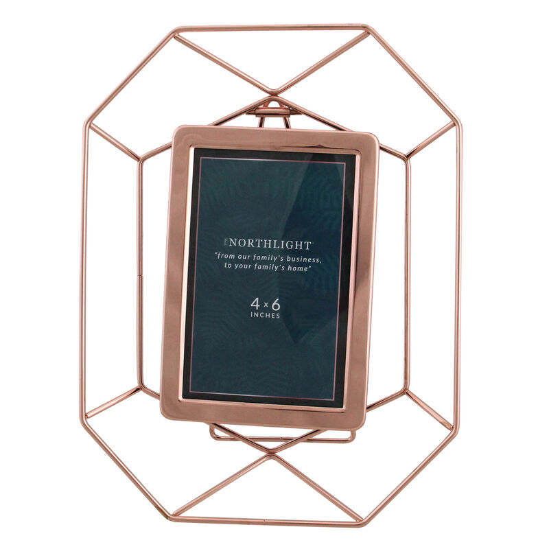 11" Contemporary Hexagonal 4" x 6" Photo Picture Frame