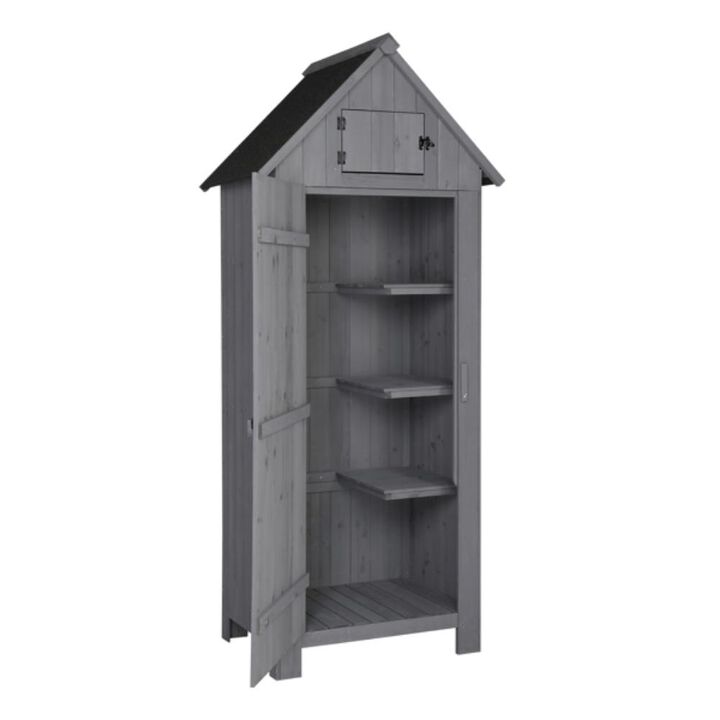 Double Slope Top Courtyard Storage Shed Outdoor Storage Room for Garden & Backyard Organization