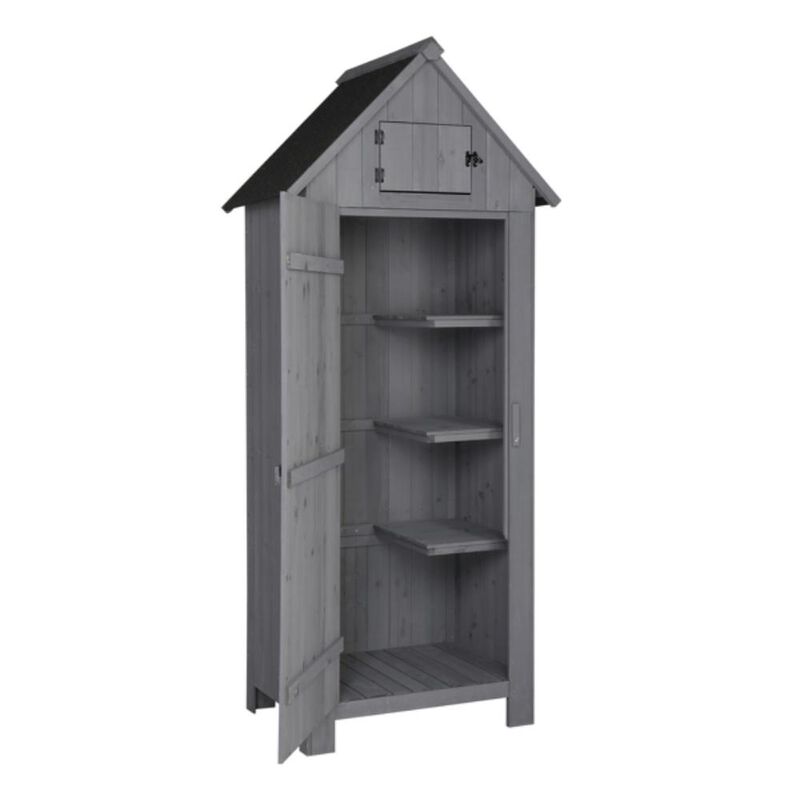 Double Slope Top Courtyard Storage Shed Outdoor Storage Room for Garden & Backyard Organization