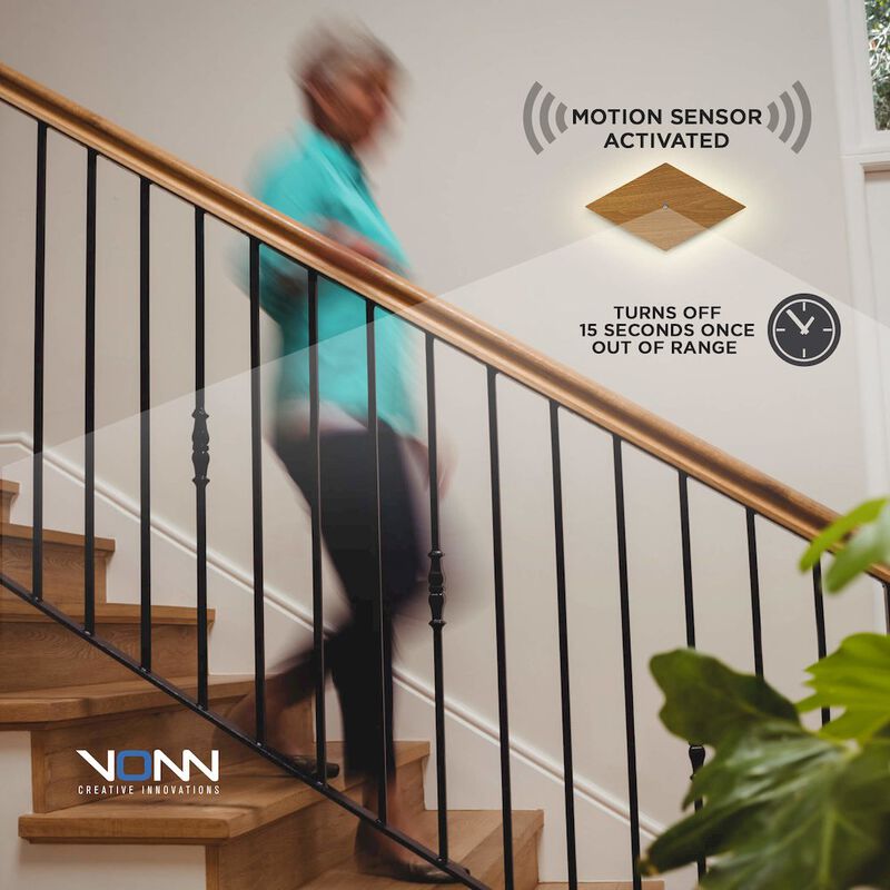VONN Lighting Integrated LED ADA Compliant Wall Sconce Light in Light-Wood Color