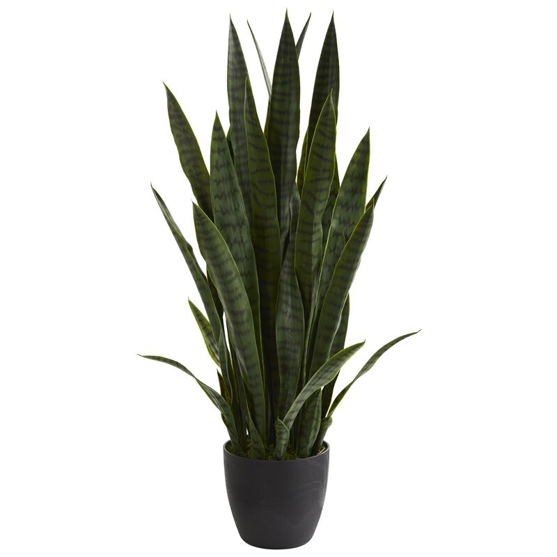 Hivvago 38" Sansevieria Artificial Plant - Green