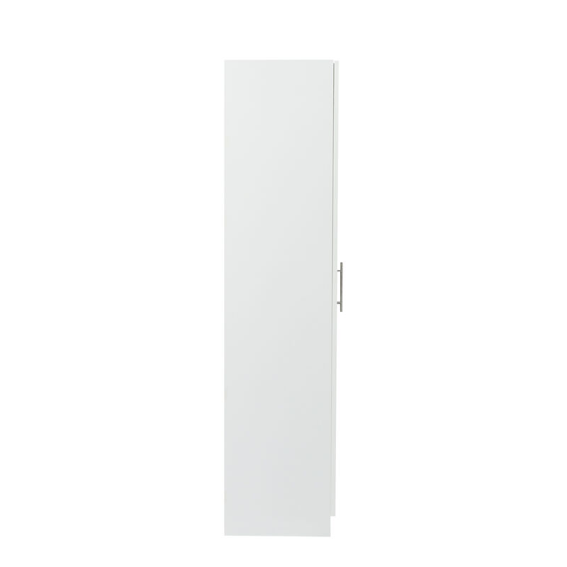 High Wardrobe And Kitchen Cabinet With 2 Doors And 3 Partitions To Separate 4 Storage Spaces