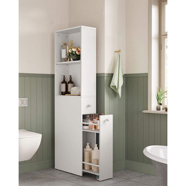Freestanding Cabinet with Storage Drawers and Adjustable Shelf