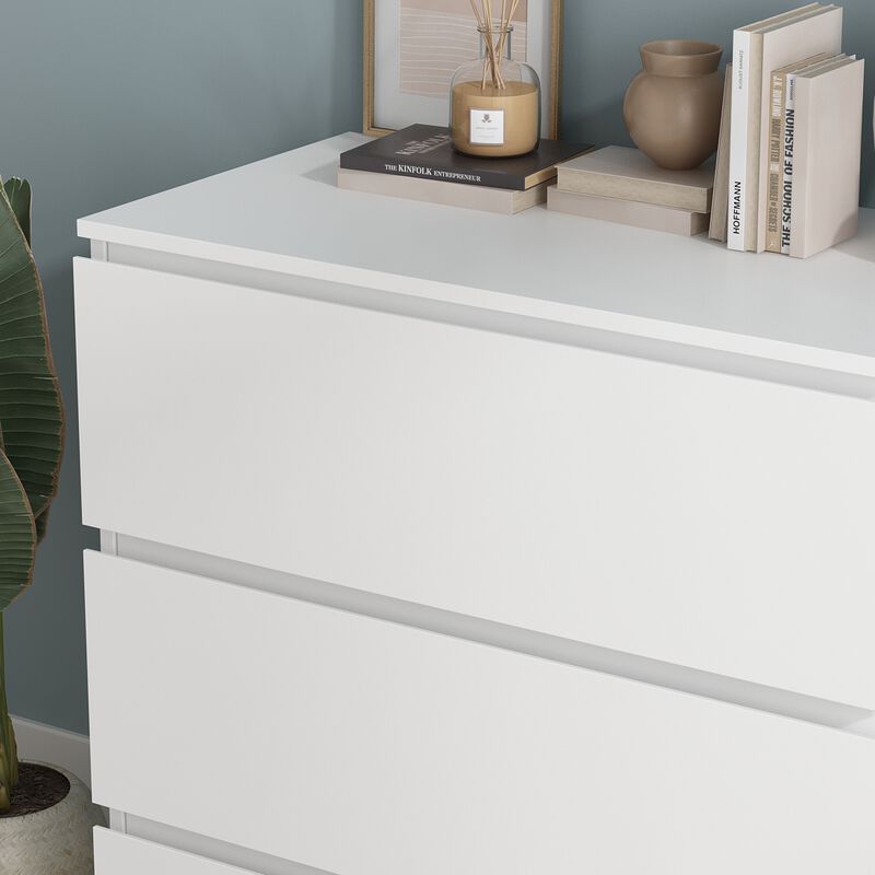 3-Drawer White Wood Chest of Drawers Bedside Table Storage Dresser Freestanding Cabinet 30 in. W x 32 in. H x 16 in. D