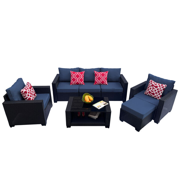 Merax Outdoor Furniture Sofa Sets and Coffee Table Set