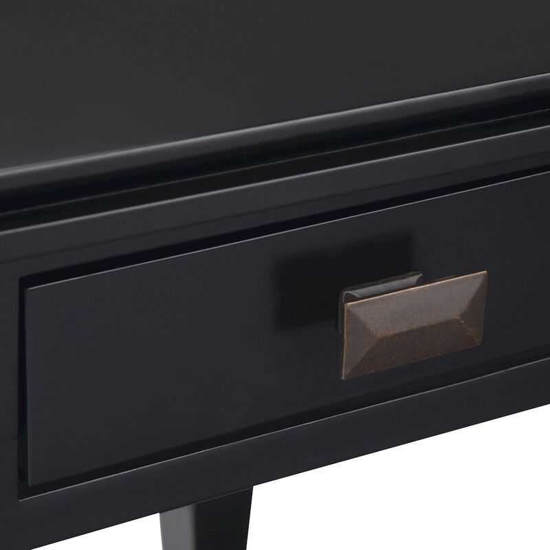 Simpli Home Artisan Solid Wood End Table In Black
