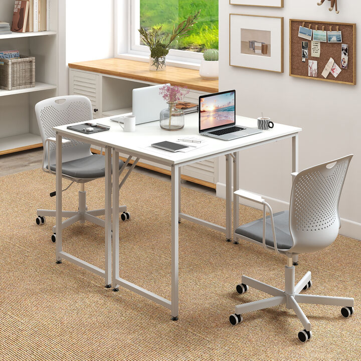 40-Inch Small Computer Desk with Heavy-Duty Metal Frame for Home Office or Workspace