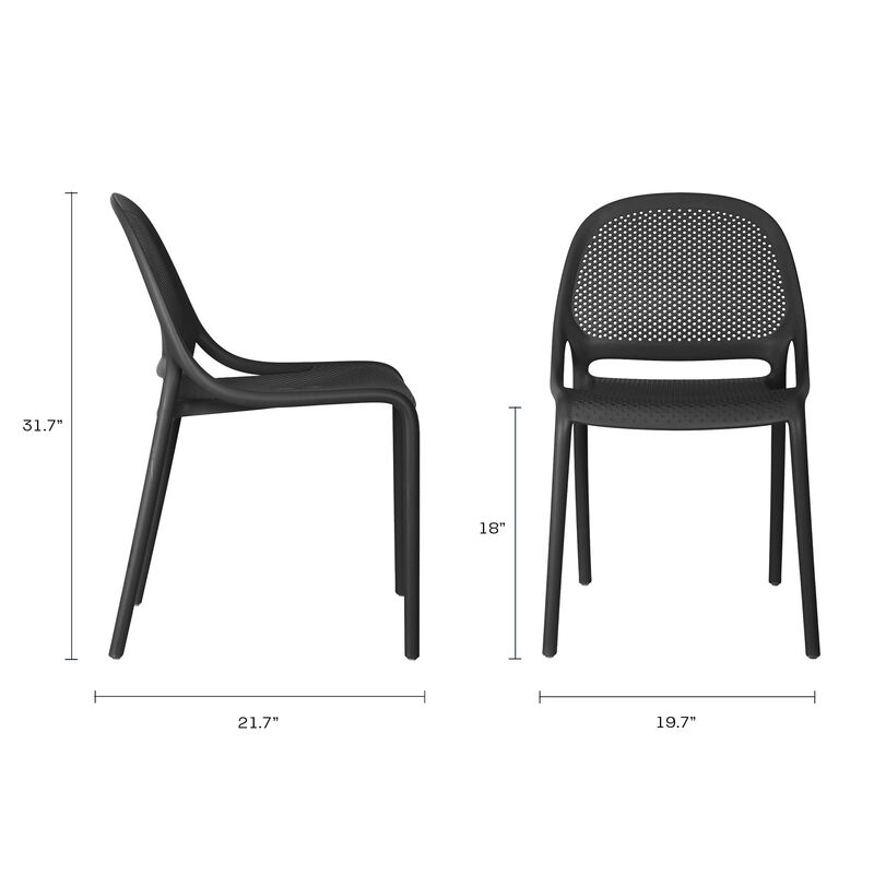 STACKABLE OUTDOOR & INDOOR SHAY CHAIR (Set of 2)