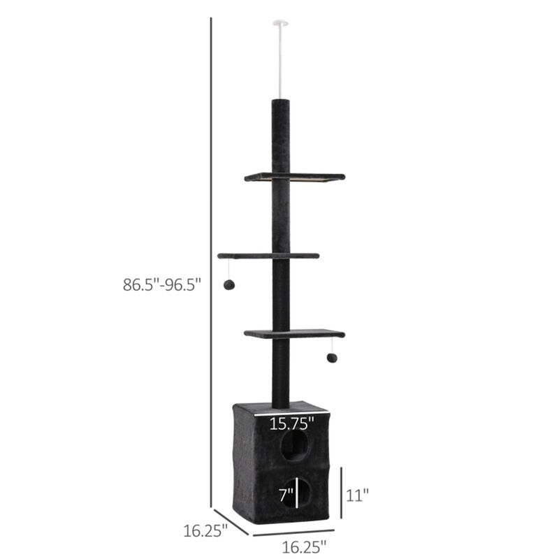 Stylish Multi-Level Cat Tree with Scratching Posts, Perches, and Hideaway Spaces for Cats