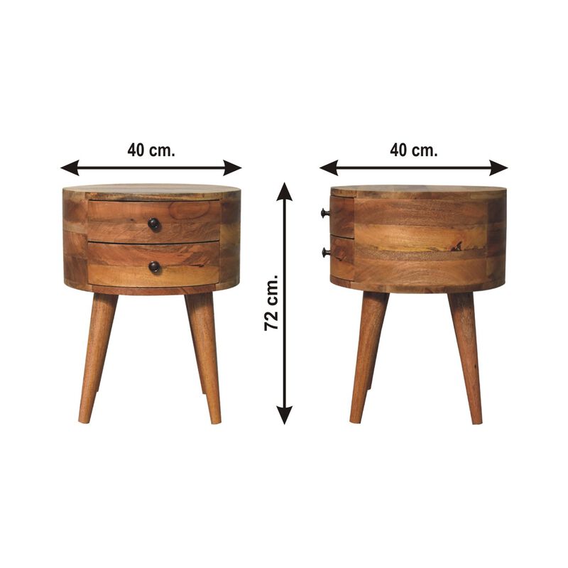 Odyssey Oak-ish 3 Drawer Solid Wood Nightsrtand