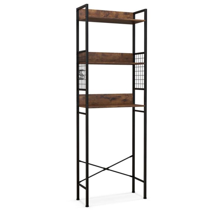 Hivvago 3-Tier Over-the-Toilet Storage Rack with 3 Hooks