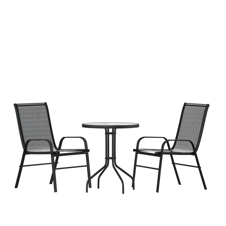 23.75" Round Gray Patio Set