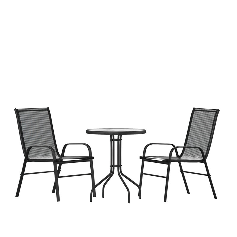 23.75" Round Gray Patio Set