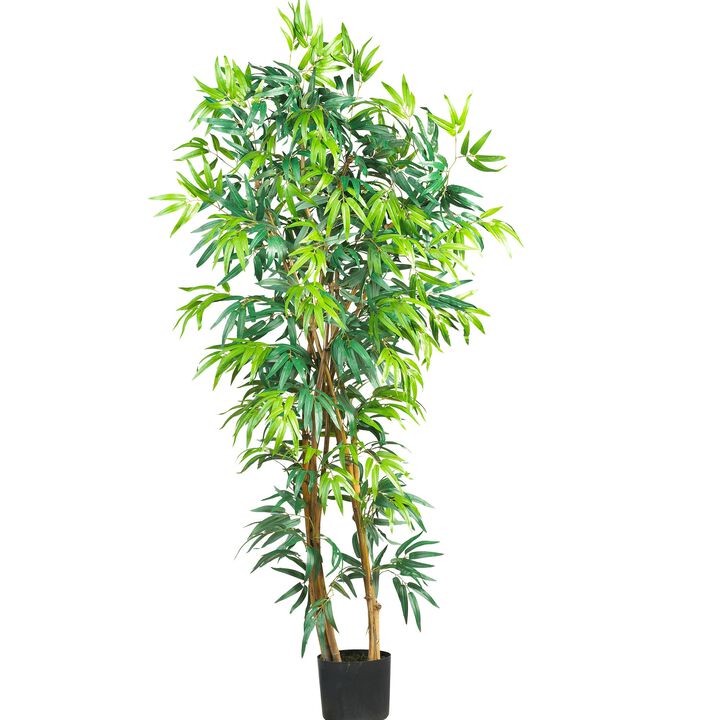 Hivvago 5 Feet Fancy Style Bamboo Silk Tree