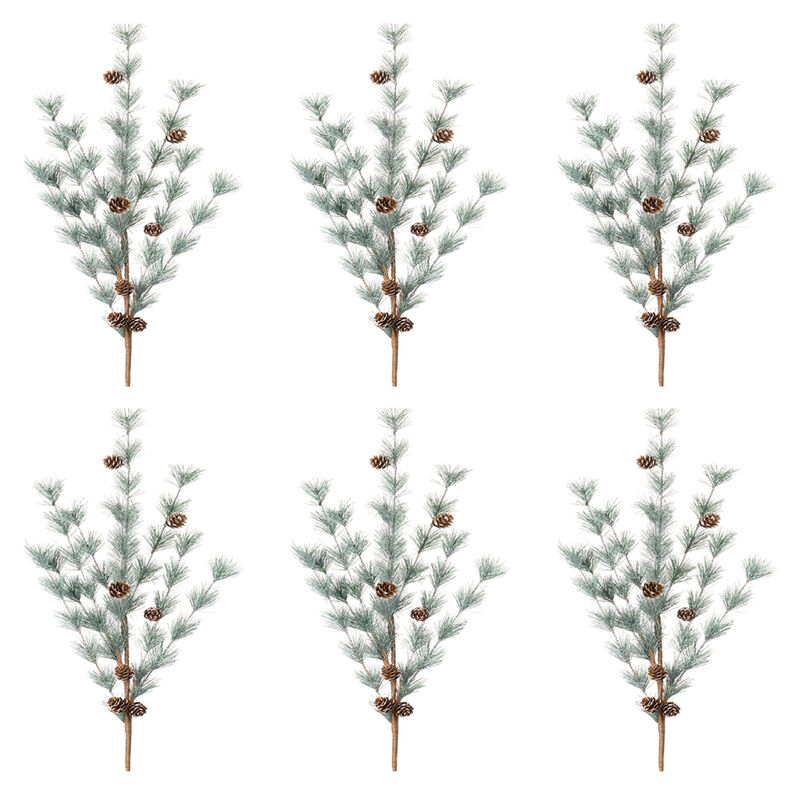 Pine Spray Set of 6 35''h Plastic for Holiday and Winter Decor