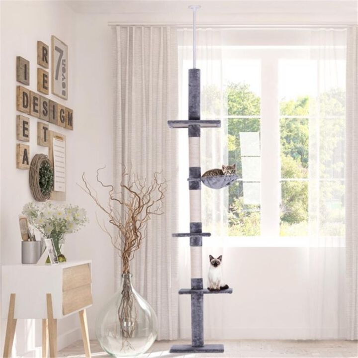 Cozy Multi-Level Cat Tree with Scratching Posts, Perches, and Hideaway Spaces for Cats