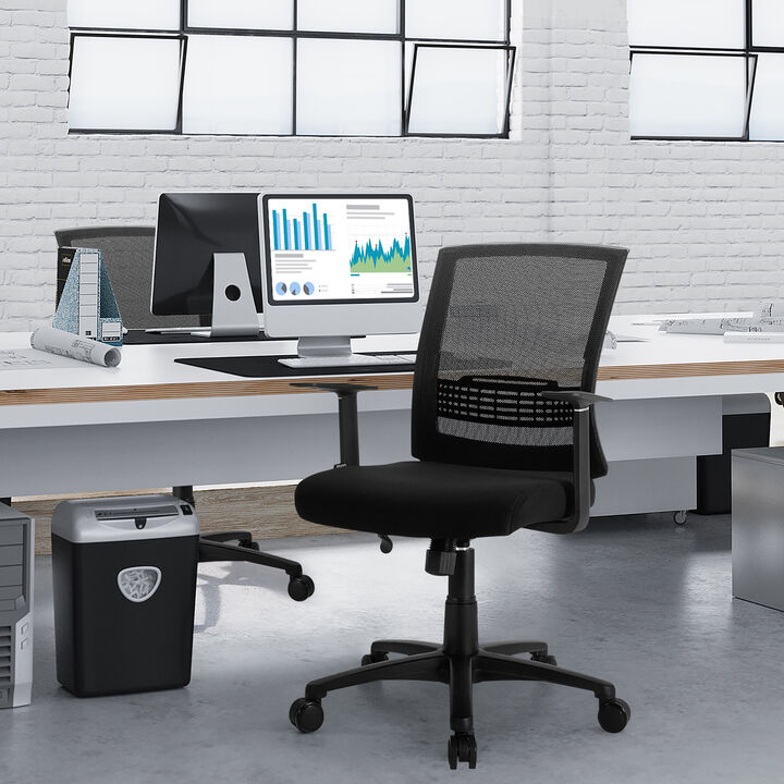 Costway Height Adjustable Mesh Office Chair  Task Chair  w/Lumbar Support