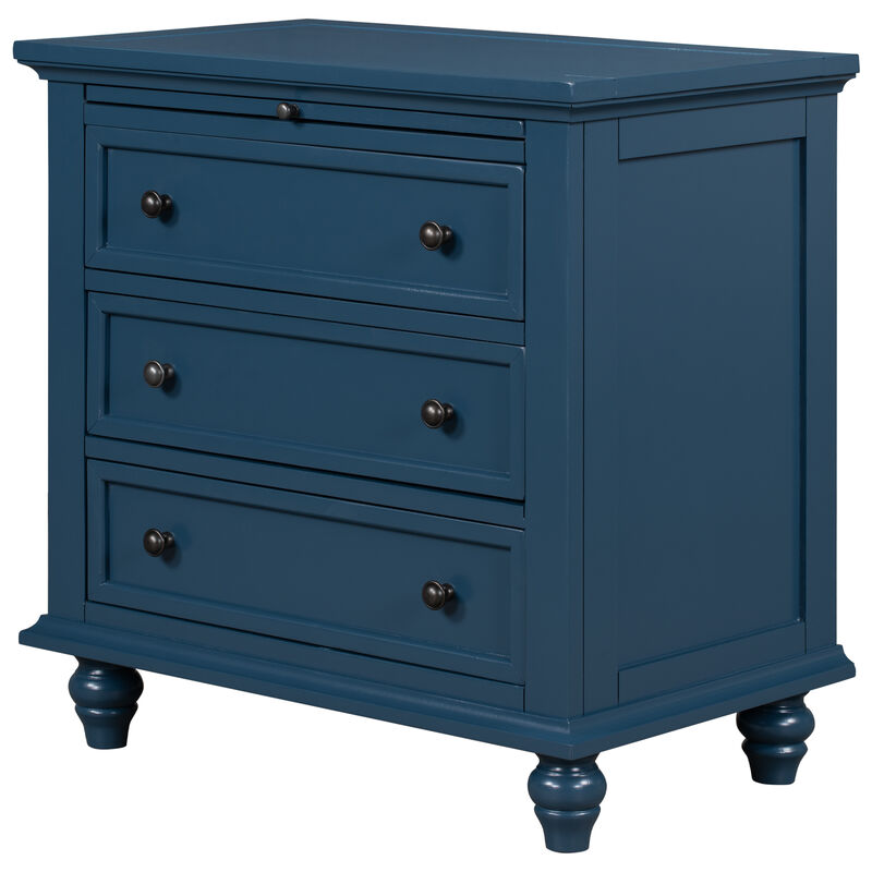 Merax 3-Drawer Bedroom Nightstand Storage Cabinet