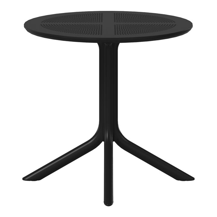 WestinTrends 31.5" Round Plastic Outdoor Patio Dining Table for 4