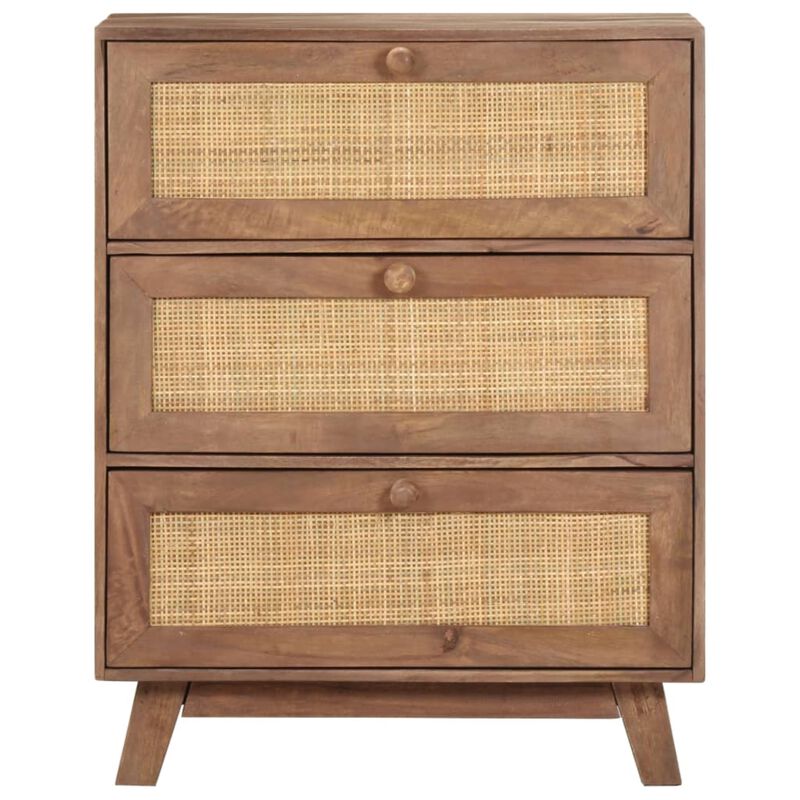 vidaXL Sideboard 24"x13.8"x29.9" Solid Mango Wood
