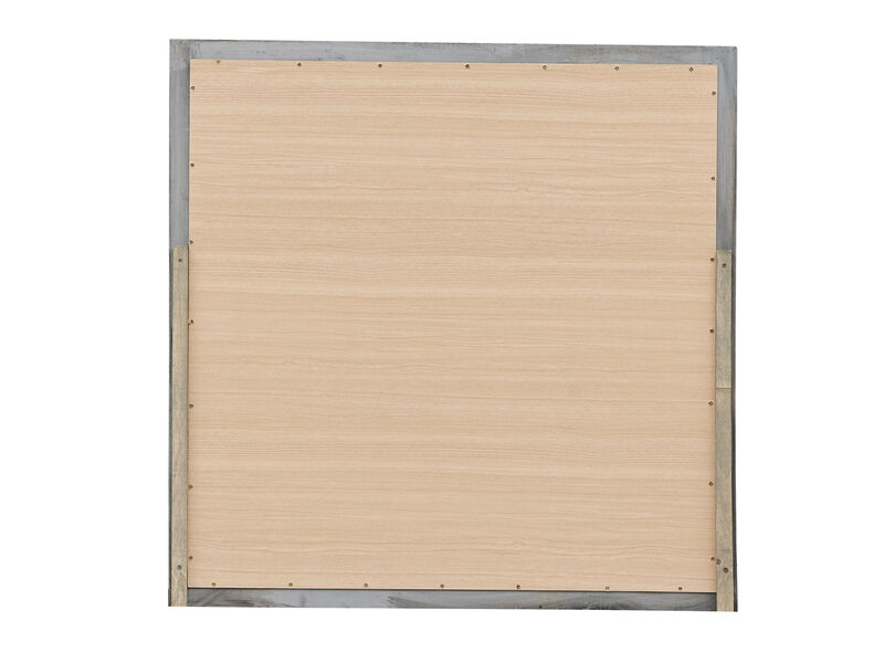38 in. x 38 in. Classic Square Wood Framed Dresser Mirror