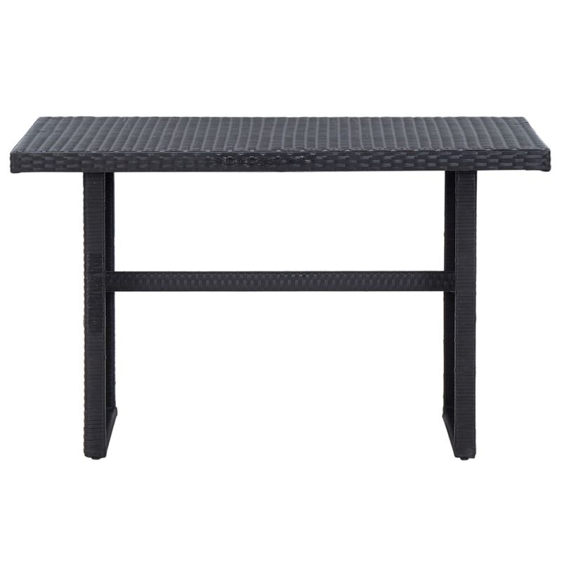 vidaXL 3 Piece Patio Lounge Set with Cushions Poly Rattan Black