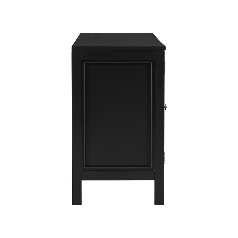 Merax Sideboard Cabinet with Curved Swirl Patterned Doors