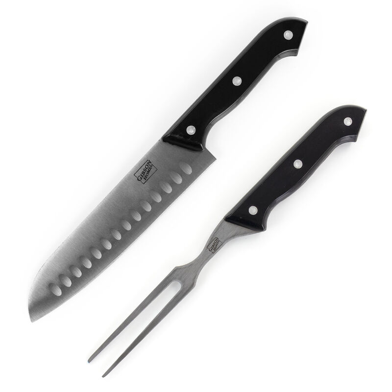 Gibson Home Wildcraft 15 Piece Stainless Steel Cutlery Set with Pine Wood Cutting Board