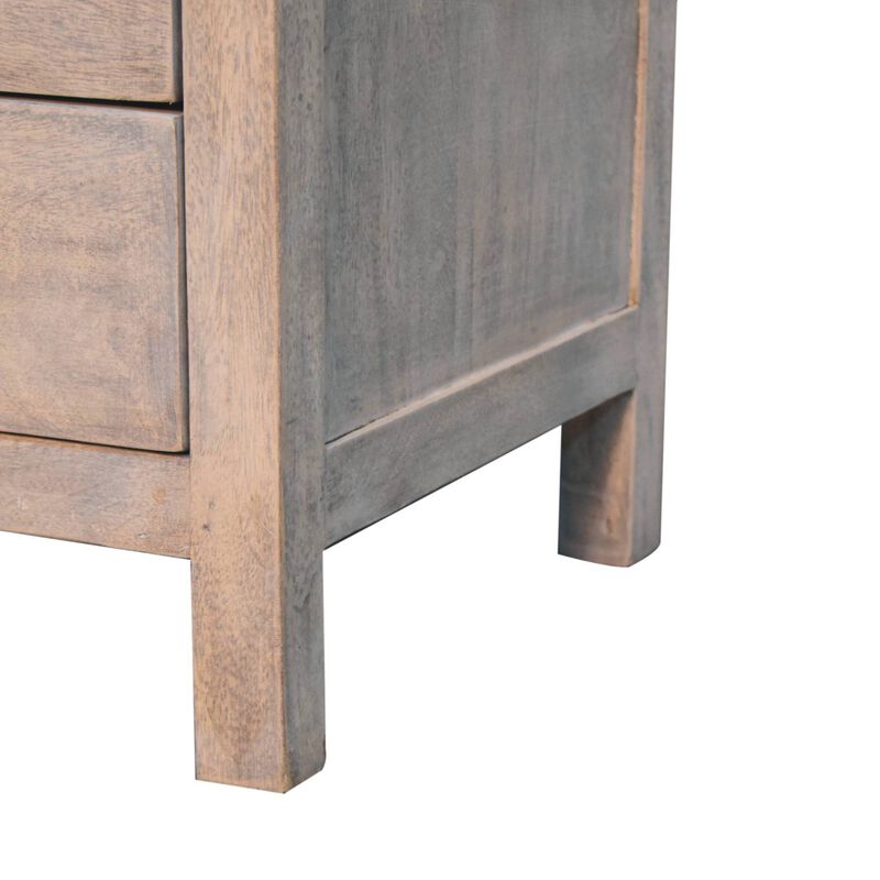 Artisan Furniture Solid Wood Acid Wash 2 Drawer Open Bedside