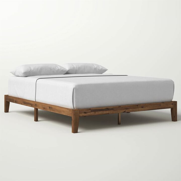 Simple Modern Solid Wood Platform Bed Frame with 700 lb Weight Capacity