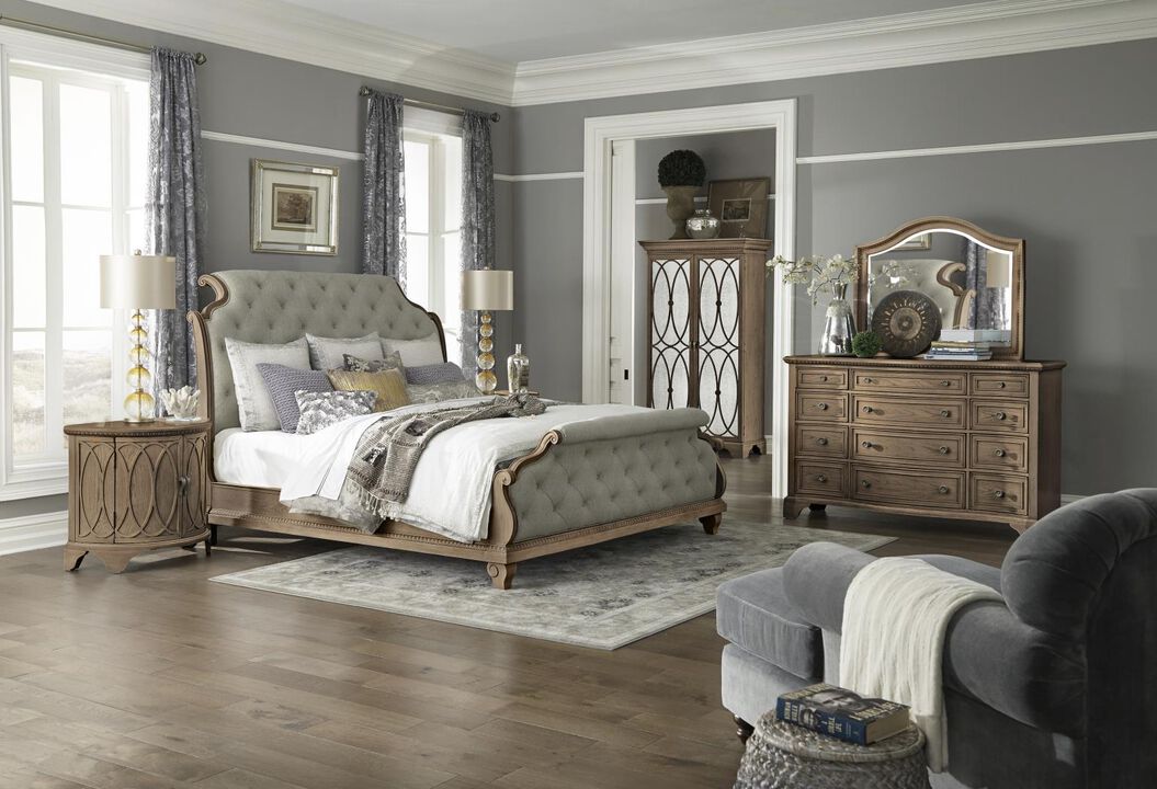 Jasper County Honeysuckle King Upholstery Bed