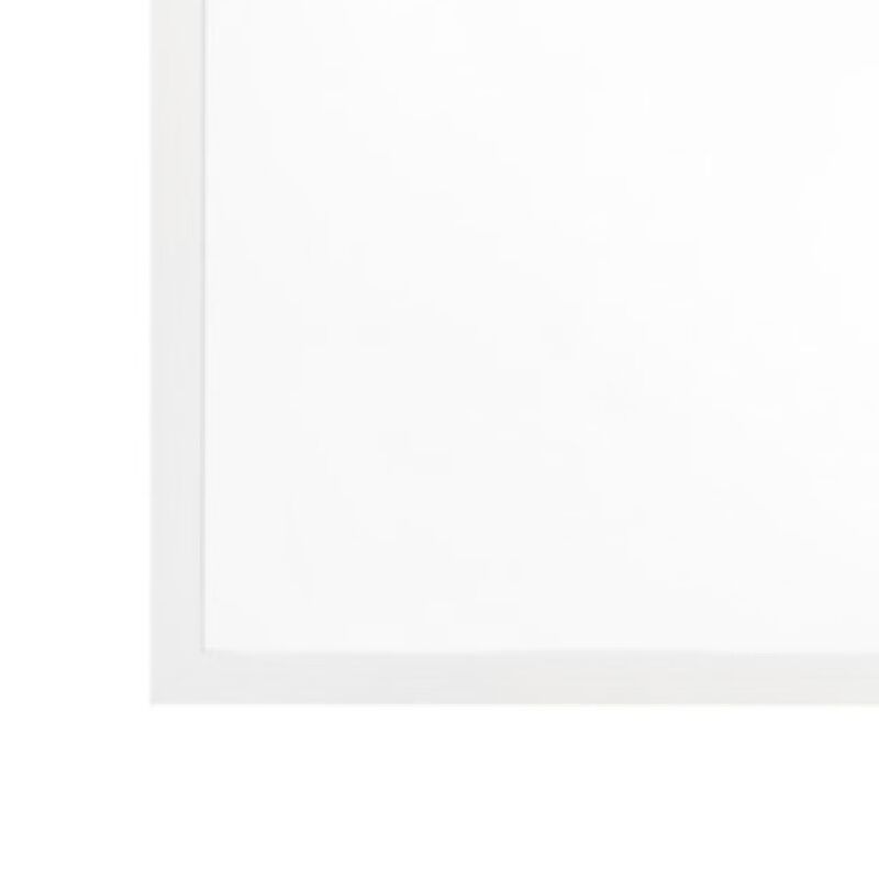 40 Inch Wall Mirror, Sleek Square Wood Frame, White-Benzara