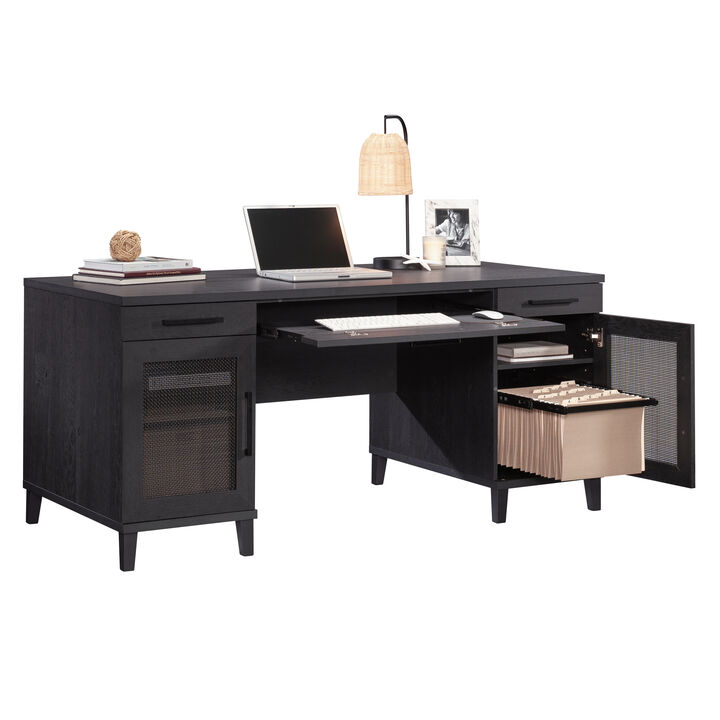 Tiffin Line Executive Double Ped Desk