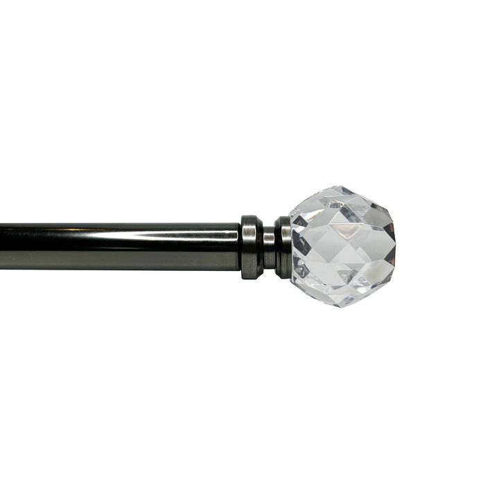 Esencial Facet Curtain Rod Set, Adjustable Length From 36" to 72"