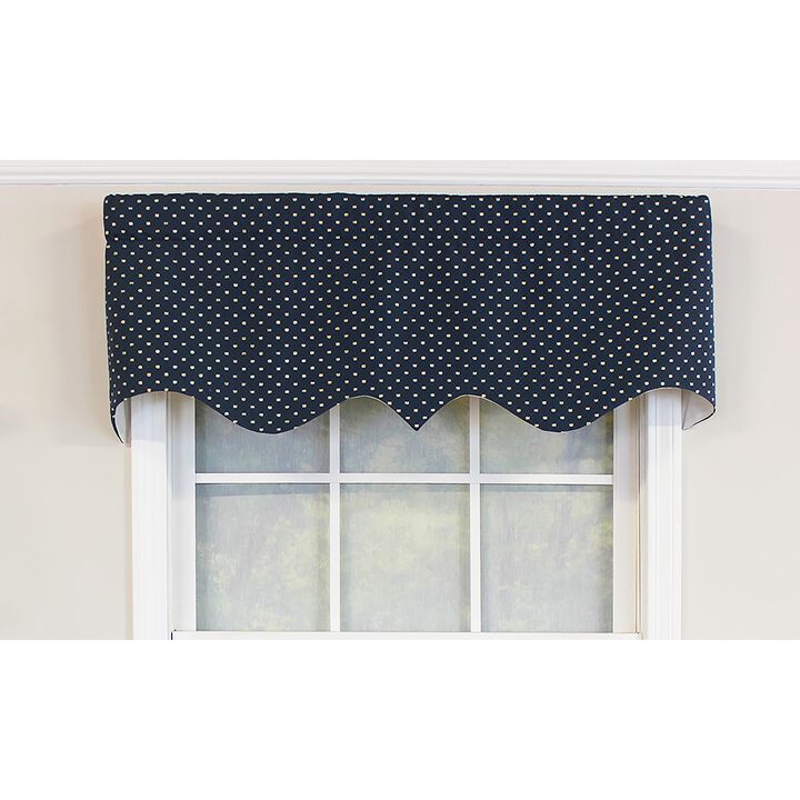 RLF Home Passat Regal Valance Ecru. 3" Rod Pocket 50"W x 17"L
