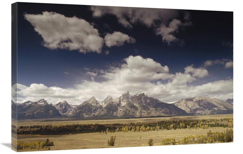 Teton Range, Snake River Valley, Grand Teton National Park, Wyoming-Canvas Art-36x24