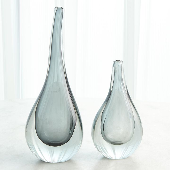 Stretched Neck Vase- Grey Small