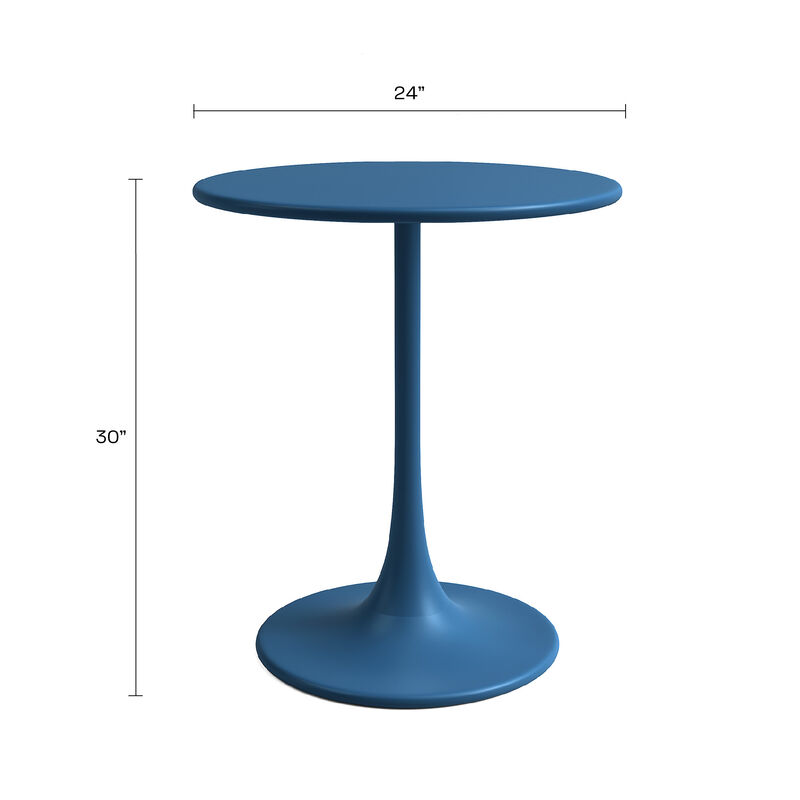 KURV® OUTDOOR & INDOOR ROUND 24" STEEL BISTRO TABLE