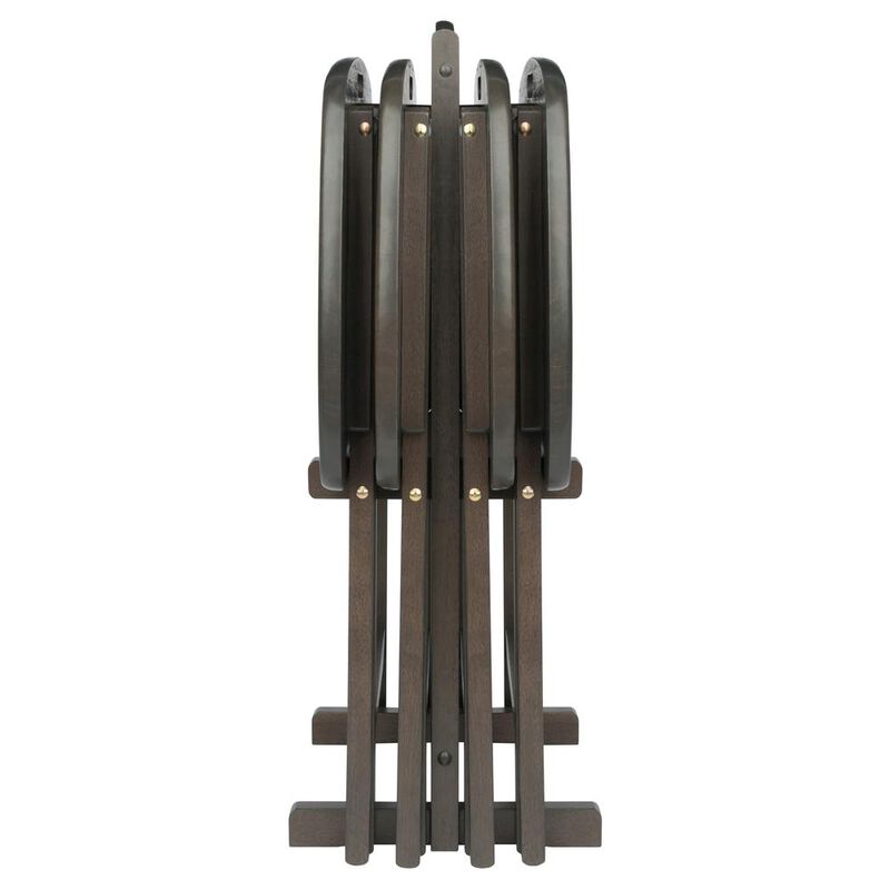 Lucca 5-Pc Snack Table Set, Oyster Gray