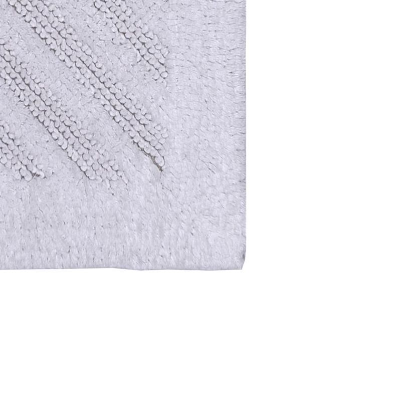 Knightsbridge Shooting Star 220 GSF Reversible Bath Rug 24 x 40 - White