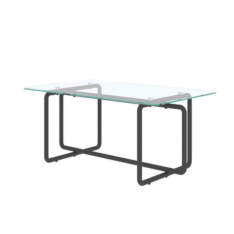 Modern Tempered Glass Tea Table Coffee Table for Living Room Stylish and Functional - Ideal for Small Spaces - Elegant Design - Sturdy Construction