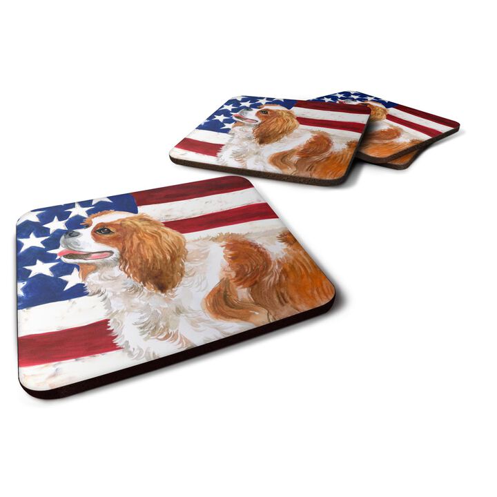 Caroline's Treasures Cavalier Spaniel Patriotic Decorative coasters, Multicolor