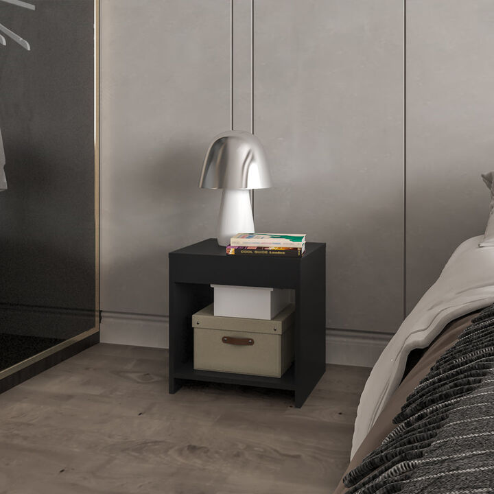 Nightstand Elaine, Bedroom, Black