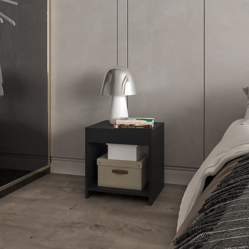 Nightstand Elaine, Bedroom, Black