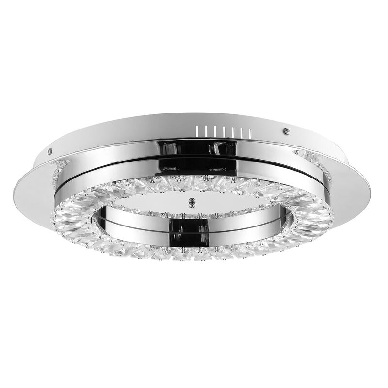 Cristal Integrated Iron/Crystal Glam LED Flush Mount