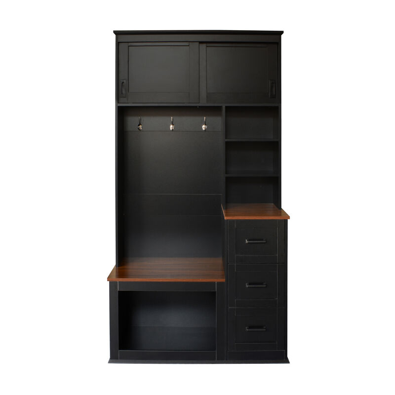 Merax Modern Entryway Hall Tree Bench