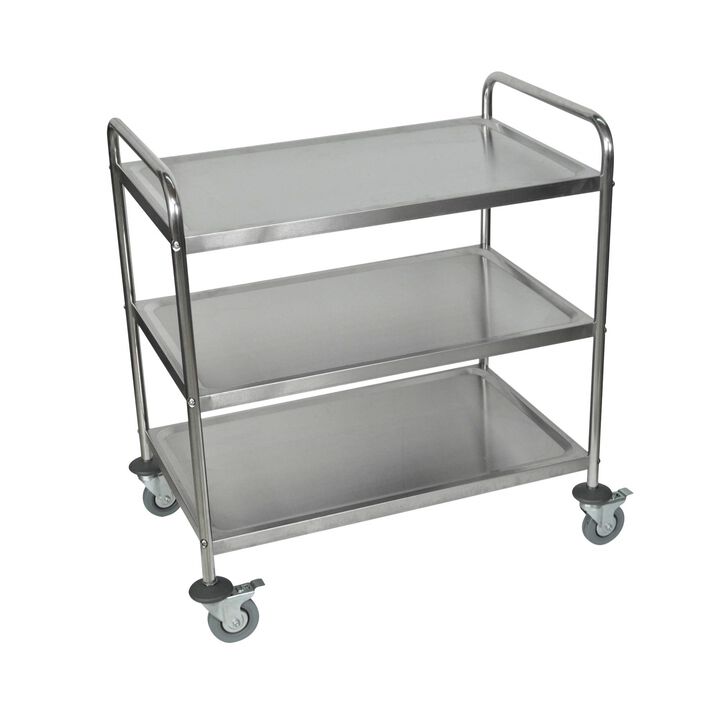 Luxor Stainless Steel 3 Shelf Cart