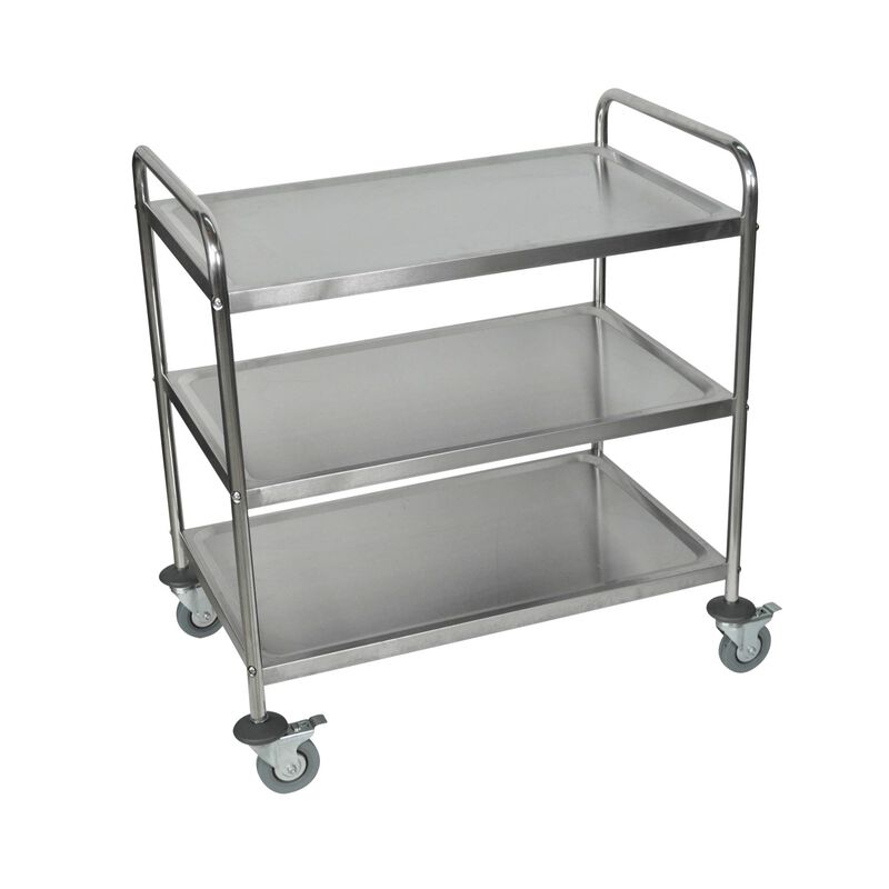 Luxor Stainless Steel 3 Shelf Cart